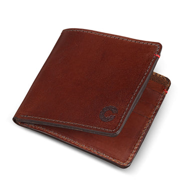 Vintage Leather Folding Wallet Port